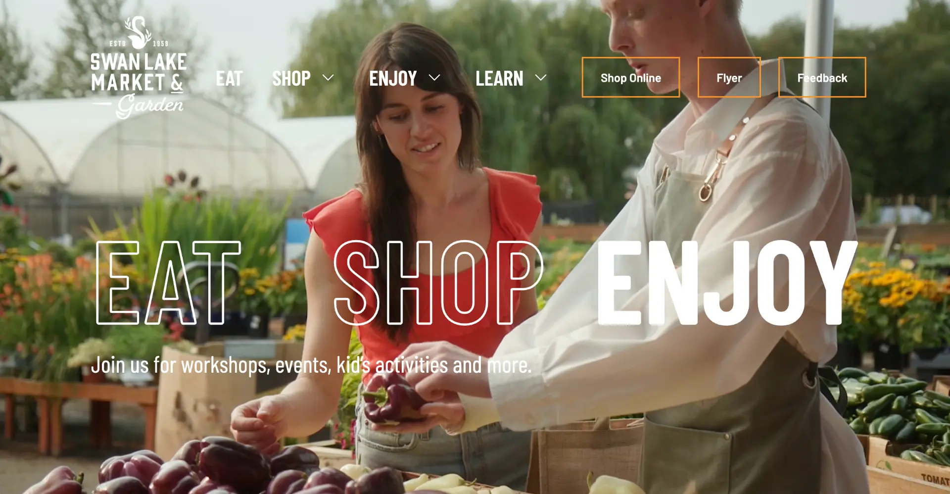 Swan Lake Market & Garden website
